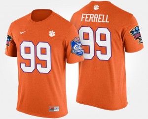 Clelin Ferrell Clemson Tigers Men Atlantic Coast Conference Sugar Bowl Bowl Game #99 T-Shirt - Orange 674013-691