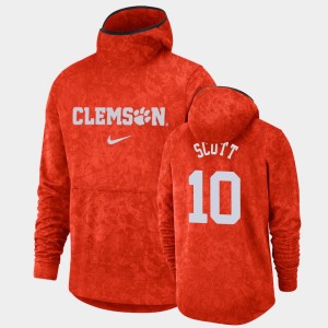 Curran Scott Tigers Mens #10 Basketball Spotlight Pullover Team Logo Hoodie - Orange 123348-433