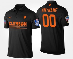 Custom Clemson University Atlantic Coast Conference Sugar Bowl Name and Number Men #00 Bowl Game Polo - Black 750949-559