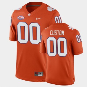 Custom CLEM College Football Men #00 Home Game Jersey - Orange 760976-368