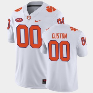 Custom Clemson Tigers College Football Men's Away Game #00 Jersey - White 580266-323