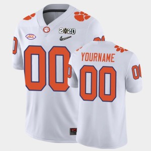 Custom Tigers #00 2020 Playoff Game Men College Football Jersey - White 768121-930