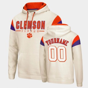 Custom CU Men's Pullover Fortress #00 Hoodie - Cream 334974-337
