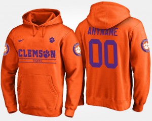 Custom Tiger Town Men's #00 Name and Number Hoodie - Orange 564349-873
