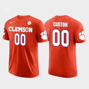 Custom Tiger Town Men #00 Future Stars Cotton Football T-Shirt - Orange 755772-197