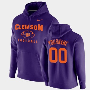 Custom Tiger Town #00 Football Pullover Oopty Oop Men's Hoodie - Purple 868788-229