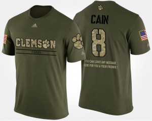 Deon Cain Clemson Short Sleeve With Message Mens #8 Military T-Shirt - Camo 272351-719