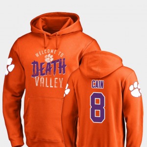 Deon Cain Clemson University #8 Men's Hometown Collection Logo Hoodie - Orange 223666-716