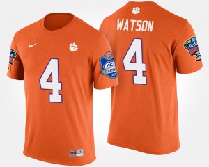 Deshaun Watson CU Bowl Game #4 Atlantic Coast Conference Sugar Bowl Mens T-Shirt - Orange 982969-351