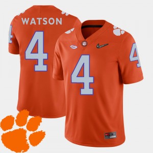 DeShaun Watson Tiger Town #4 Men's 2018 ACC College Football Jersey - Orange 223409-745