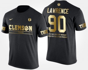 Dexter Lawrence CLEM Short Sleeve With Message Gold Limited #90 Mens T-Shirt - Black 795615-632