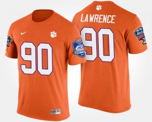Dexter Lawrence Clemson Atlantic Coast Conference Sugar Bowl Bowl Game #90 Mens T-Shirt - Orange 681781-785