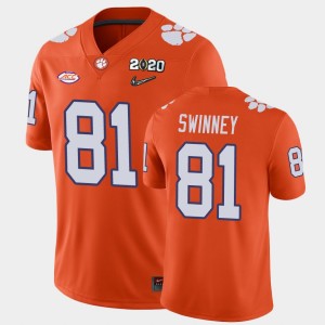 Drew Swinney Clemson Men's 2020 Playoff Game College Football #81 Jersey - Orange 787695-989