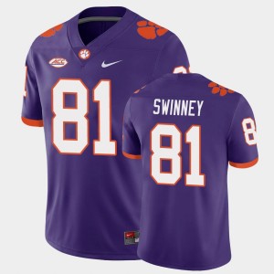 Drew Swinney Tiger Town College Football #81 Men's Playoff Game Jersey - Purple 686716-504