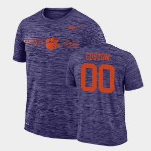 Custom Tiger Town #00 Men's Sideline Legend Performance GFX Velocity T-Shirt - Purple 882734-872