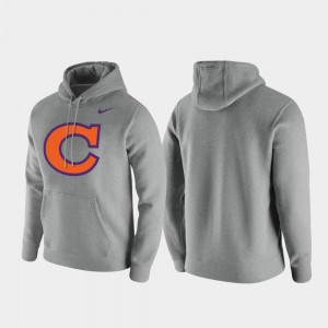 CLEM Vintage Logo Mens Club Fleece Hoodie - Heathered Gray 925076-553