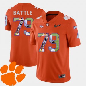 Isaiah Battle Clemson University Pictorial Fashion #79 Football Mens Jersey - Orange 461492-428