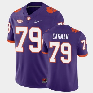 Jackson Carman Clemson Playoff Game Mens #79 College Football Jersey - Purple 232994-565