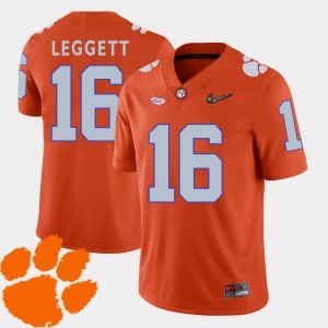 Jordan Leggett CLEM #16 College Football 2018 ACC Men's Jersey - Orange 685302-725
