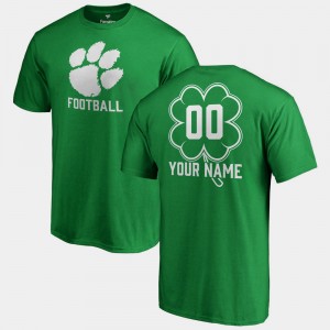 Custom Tiger Town St. Patrick's Day Mens #00 Big & Tall Dubliner T-Shirt - Kelly Green 962863-613