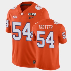 Mason Trotter Clemson University Men College Football 2020 Playoff Game #54 Jersey - Orange 497969-625
