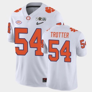 Mason Trotter CLEM 2020 Playoff Game #54 College Football Mens Jersey - White 169338-211