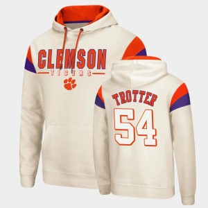Mason Trotter Clemson Tigers Men's Pullover Fortress #54 Hoodie - Cream 946977-562