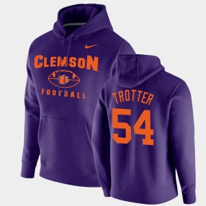 Mason Trotter Tigers Men's Football Pullover #54 Oopty Oop Hoodie - Purple 263243-347