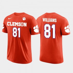 Mike Williams Clemson University Future Stars Mens Football #81 T-Shirt - Orange 632516-383