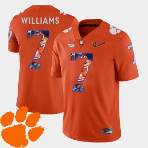 Mike Williams CU #7 Mens Football Pictorial Fashion Jersey - Orange 388634-118