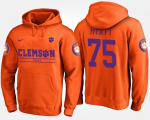Mitch Hyatt Clemson Tigers Men's #75 Name and Number Hoodie - Orange 143705-591
