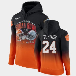 Nolan Turner Clemson Tigers Gradient #24 Men 2021 Sugar Bowl Hoodie - Orange 426750-891