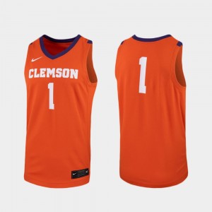 Tiger Town Men's #1 College Basketball Replica Jersey - Orange 292180-553