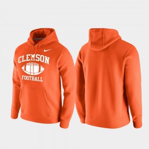 Clemson University Mens Club Fleece Retro Football Hoodie - Orange 448735-730