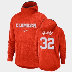 Paul Grinde CLEM Basketball Spotlight #32 Pullover Team Logo Men's Hoodie - Orange 141496-292