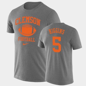 Tee Higgins Clemson Retro Football #5 Mens Lockup Legend Performance T-Shirt - Heathered Gray 254274-334