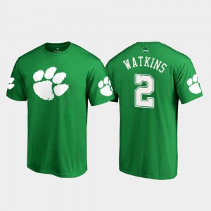 Sammy Watkins Tiger Town #2 Men's St. Patrick's Day White Logo T-Shirt - Kelly Green 641728-390