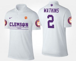 Sammy Watkins Tigers #2 Men's Name and Number Polo - White 569881-275