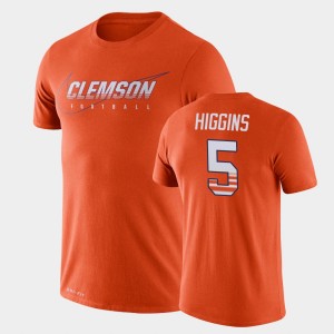Tee Higgins Clemson Tigers Facility Performance #5 Men T-Shirt - Orange 939673-866
