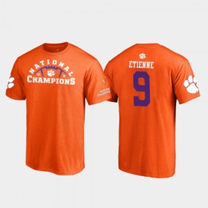 Travis Etienne Tiger Town Pylon College Football Playoff 2018 National Champions #9 Men's T-Shirt - Orange 873920-838
