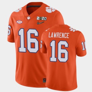Trevor Lawrence Clemson Tigers #16 Men's College Football 2020 Playoff Game Jersey - Orange 699273-820