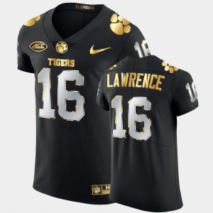 Trevor Lawrence Clemson 2020-21 Authentic Golden Edition Men #16 Jersey - Black 346655-335