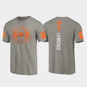 Trevor Lawrence CU Men's #16 2018 National Champions College Football Playoff T-Shirt - Gray 420660-974