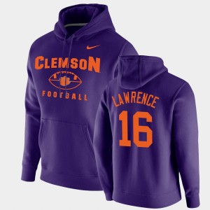 Trevor Lawrence Clemson #16 Men's Football Pullover Oopty Oop Hoodie - Purple 129560-479