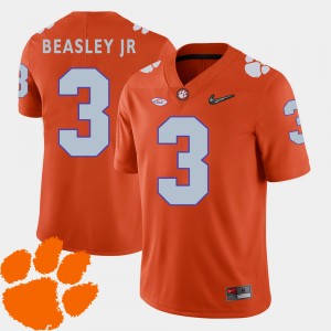 Vic Beasley Jr. CLEM Mens #3 College Football 2018 ACC Jersey - Orange 999254-489