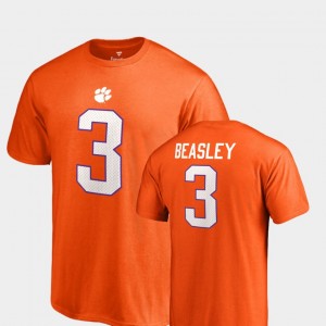 Vic Beasley Clemson Tigers Name & Number #3 College Legends Mens T-Shirt - Orange 477993-410