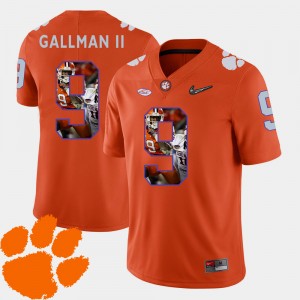 Wayne Gallman II Clemson University Football #9 Men's Pictorial Fashion Jersey - Orange 140585-529
