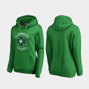 Clemson St. Patrick's Day Women's Luck Tradition Hoodie - Kelly Green 140291-931