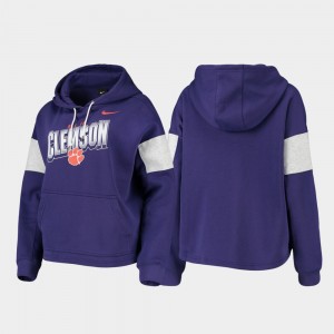 Clemson University Women Local Pullover Hoodie - Purple 143611-705