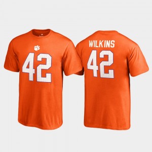 Christian Wilkins Clemson Youth College Legends #42 Name & Number T-Shirt - Orange 535198-179